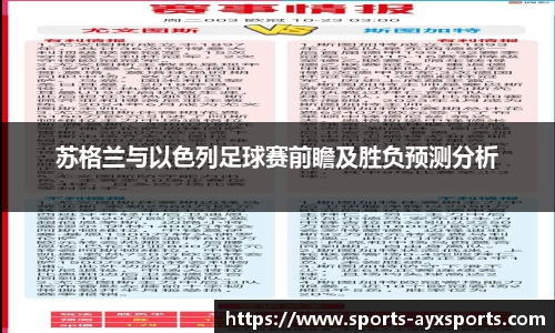 苏格兰与以色列足球赛前瞻及胜负预测分析